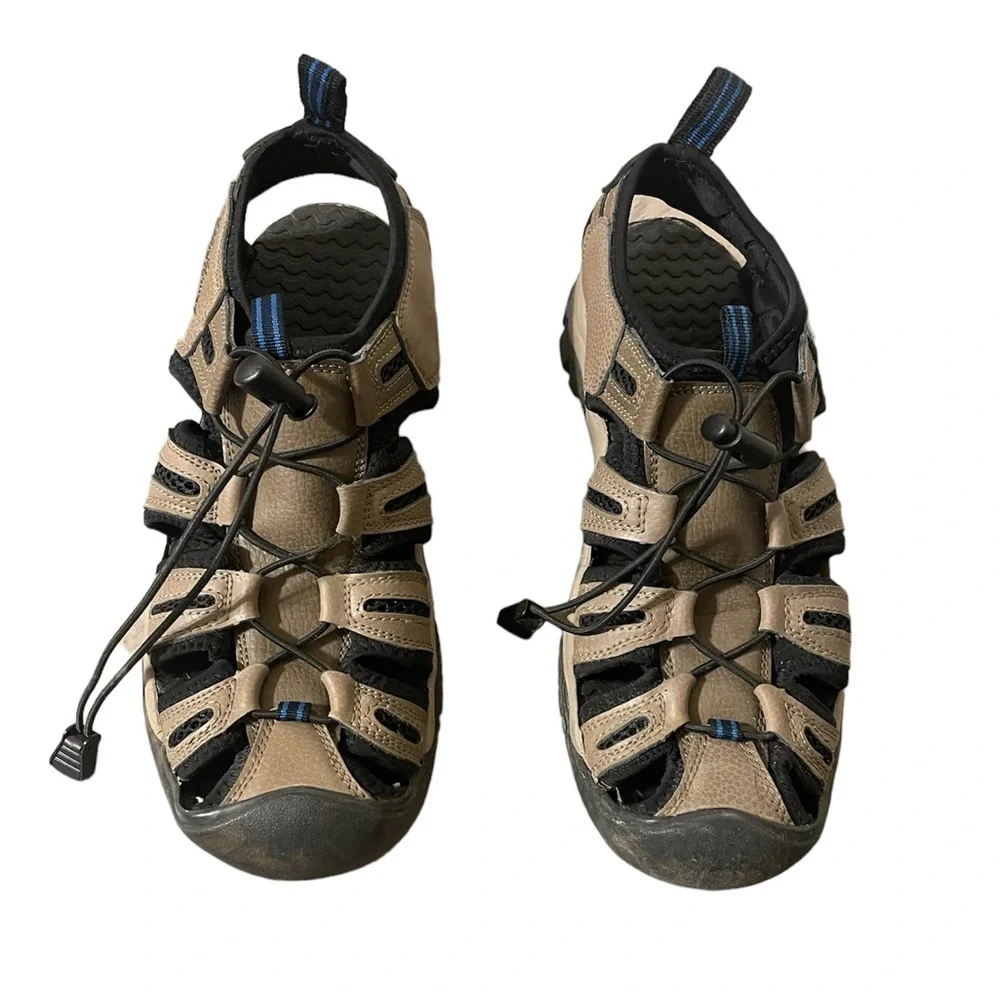 Eddie Bauer Men's Water Sandal tan brown black waterproof outdoor sandals hiking